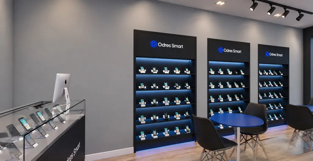 Expositores de smartphones da Odres Smart
