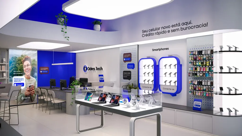 Área de smartphones e acessórios da Odres Tech